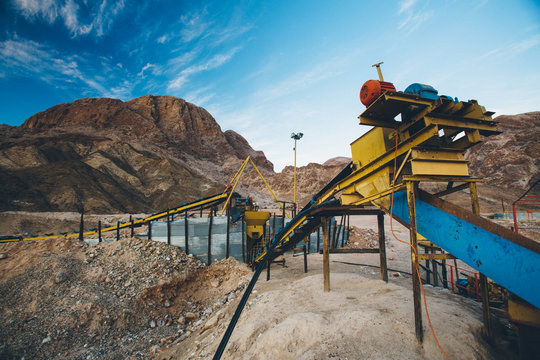 scrap and equipment at an abandoned alluvial diamond mine near the Orange River