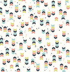 Abstract retro background with arrows. Vintage  motion and geometric print.