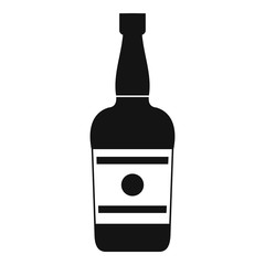Wine bottle icon, simple style