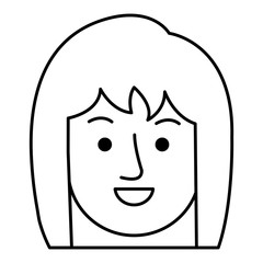 beautiful woman head avatar character
