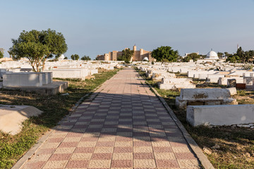 View on Cemetery Sidi el-Mezeri in Monastir. Tunisia