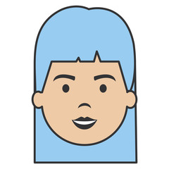beautiful woman head avatar character