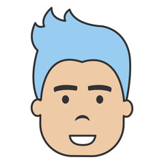 young man head avatar character
