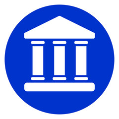 bank building circle icon