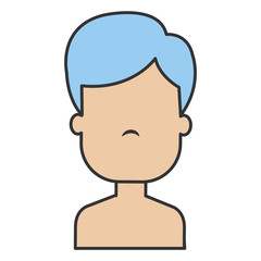 young man shirtless avatar character