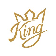 design typography king with crown