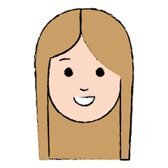 beautiful woman head avatar character