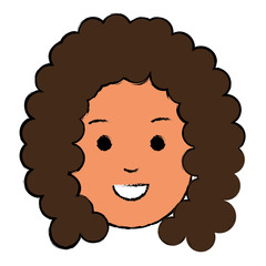 beautiful woman head avatar character