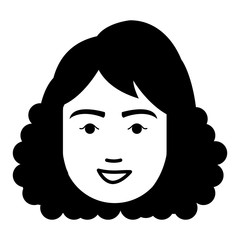 beautiful woman head avatar character