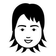 beautiful woman head avatar character