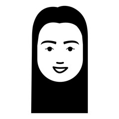 beautiful woman head avatar character