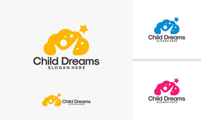 Cloud Dreams logo designs, Online Learning logo designs vector