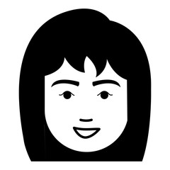 beautiful woman head avatar character