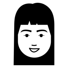 beautiful woman head avatar character