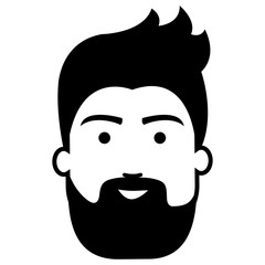 young man head avatar character