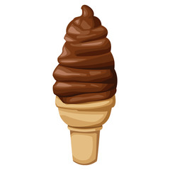 Ice cream cone icon vector illustration graphic design