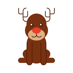 Fototapeta premium christmas reindeer animal horned funny