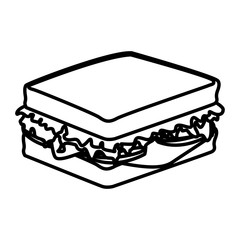 Sandwich healthy food icon vector illustration graphic design