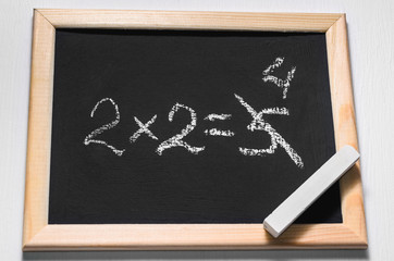 A mathematical example on a chalkboard
