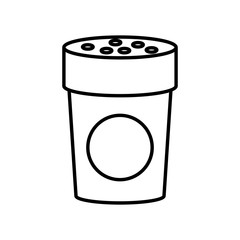 Salt bottle isolated icon vector illustration graphic design