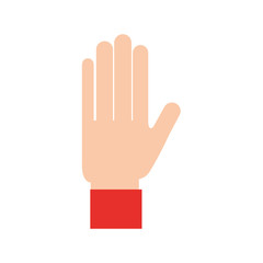 hand showing five finger gesture icon