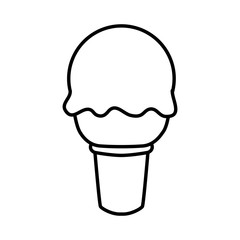 Ice cream cone icon vector illustration graphic design