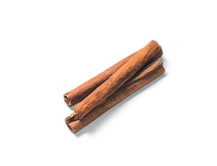 Several cinnamon sticks, isolate