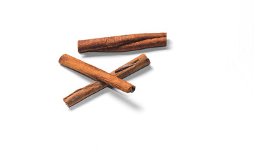 Figures from cinnamon sticks, isolate