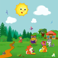 Animals at kindergarten