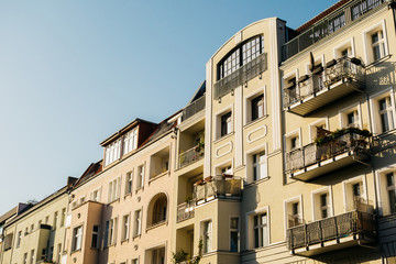 Fototapeta premium typical apartments in berlin from exterior view