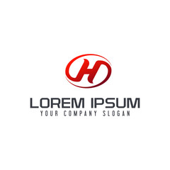 Obraz premium Letter H logo design concept template
