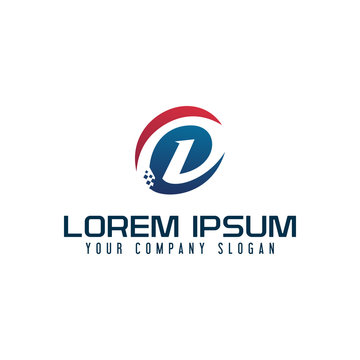 modern letter d logo. tech design concept template