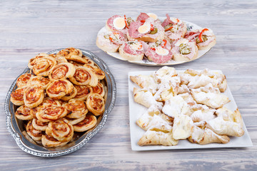 homemade sandwich with egg and sausage