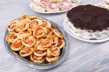 homemade bacon snail like Hawaiian pizza