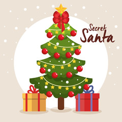 merry christmas tree card