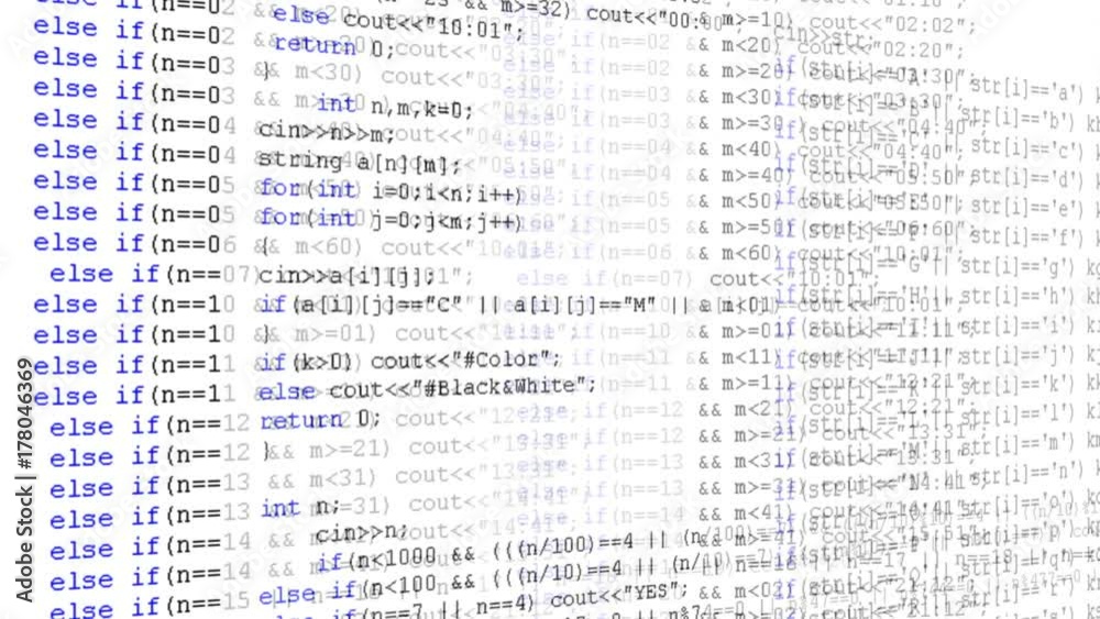 Wall mural source code on the monitor screen.