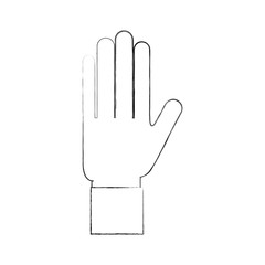 hand showing five finger gesture icon