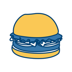 Hamburger fast food icon vector illustration graphic design