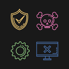 Informatic security set icons