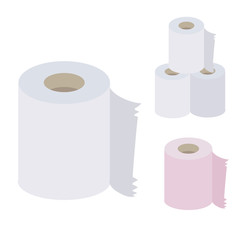 トイレットペーパー　イラスト