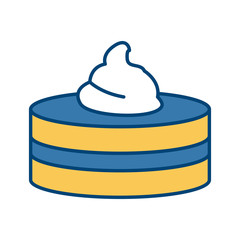 Pancakes delicious food icon vector illustration graphic design
