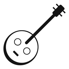 African guitar icon, simple style
