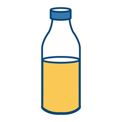 Orange juice in bottle icon vector illustration graphic design