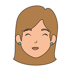 beautiful woman head avatar character