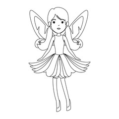 beautiful fairy flying character