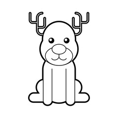 christmas reindeer animal horned funny