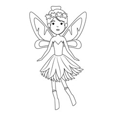 beautiful fairy flying character