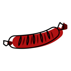 Sausage delicious food icon vector illustration graphic design