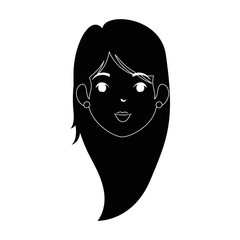 beautiful woman head avatar character