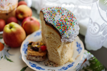 Traditional Ukrainian Easter food: Cake 